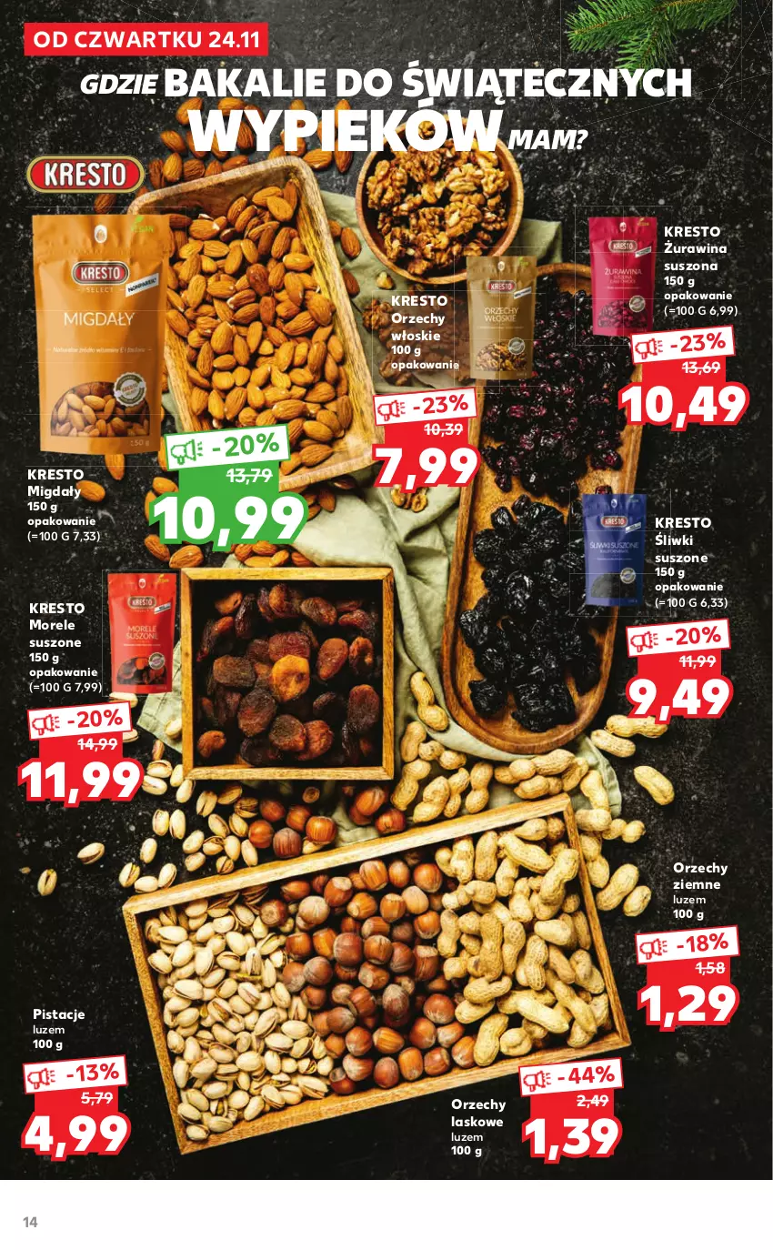 Gazetka promocyjna Kaufland - Katalog Regionalne Produkty - ważna 24.11 do 24.12.2022 - strona 14 - produkty: Migdały, Napoje, Orzechy włoskie, Pistacje