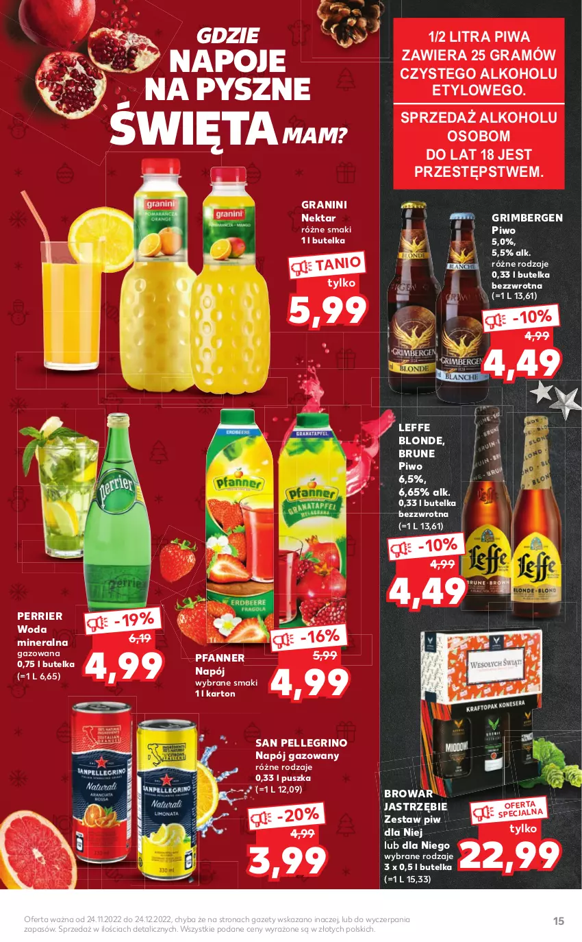 Gazetka promocyjna Kaufland - Katalog Regionalne Produkty - ważna 24.11 do 24.12.2022 - strona 15 - produkty: Fa, Gra, Napój, Napój gazowany, Napoje, Nektar, Piwa, Piwo, Woda, Woda mineralna