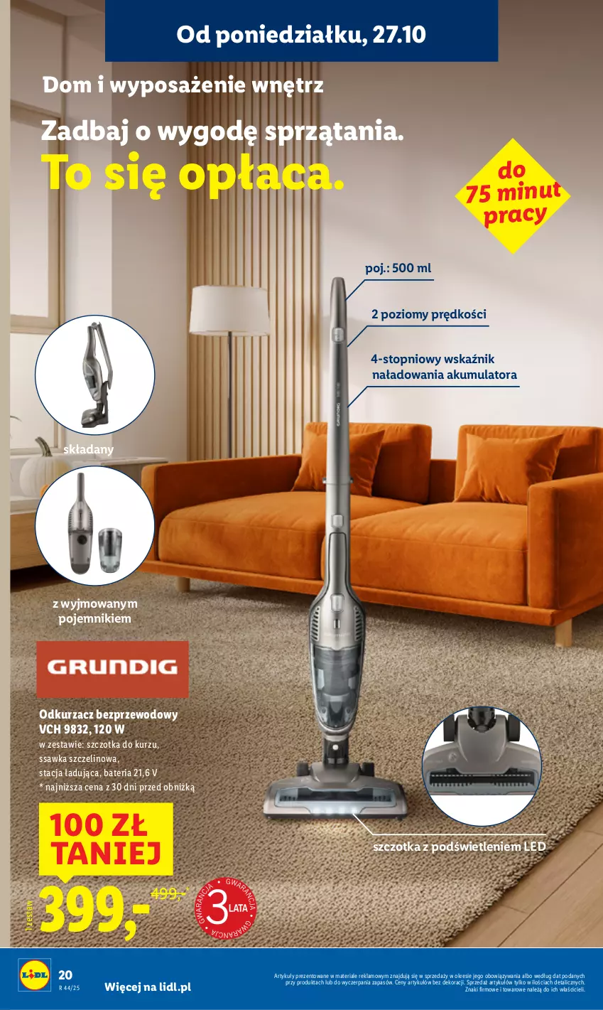 Gazetka promocyjna Lidl - GAZETKA - ważna 27.10 do 31.10.2025 - strona 24 - produkty: Akumulator, Bateria, Odkurzacz, Odkurzacz bezprzewodowy, Pojemnik, Szczotka, Top
