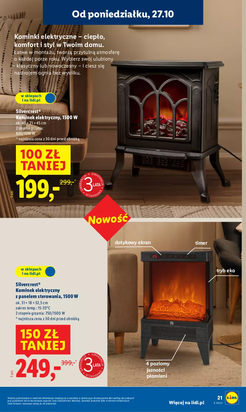 Gazetka promocyjna Lidl - GAZETKA - ważna 27.10 do 31.10.2025 - strona 25 - produkty: Kominek, Por, Silvercrest, Top