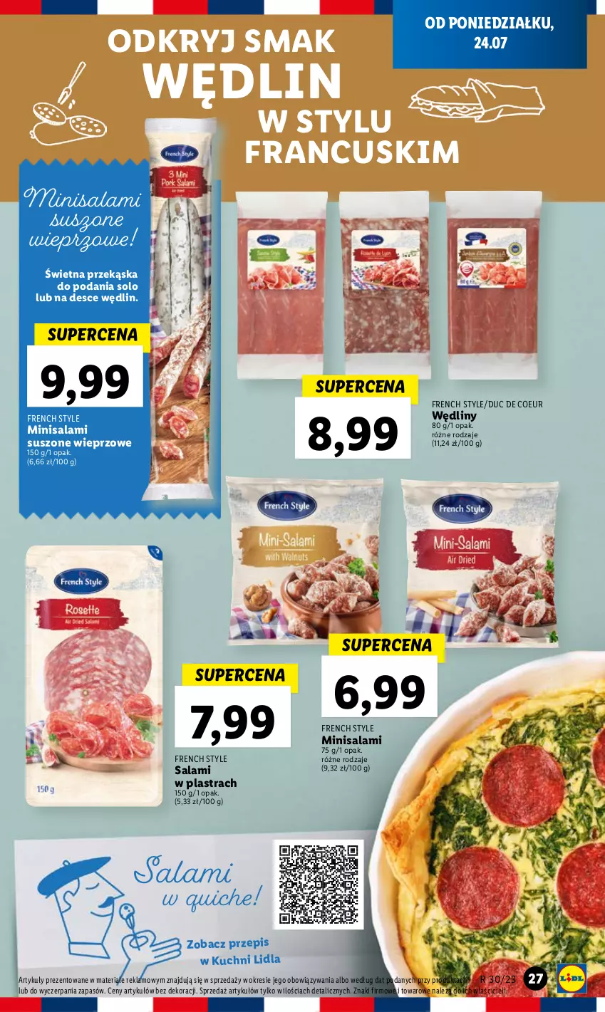 Gazetka promocyjna Lidl - GAZETKA - ważna 24.07 do 29.07.2023 - strona 39 - produkty: Salami