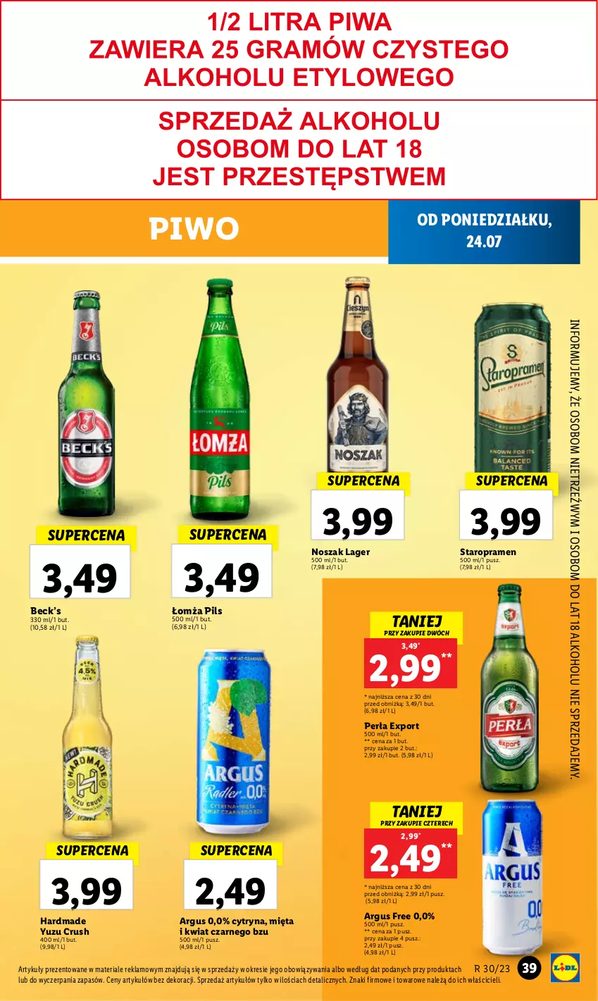 Gazetka promocyjna Lidl - GAZETKA - ważna 24.07 do 29.07.2023 - strona 53 - produkty: Mięta, Perła, Piwo, Por