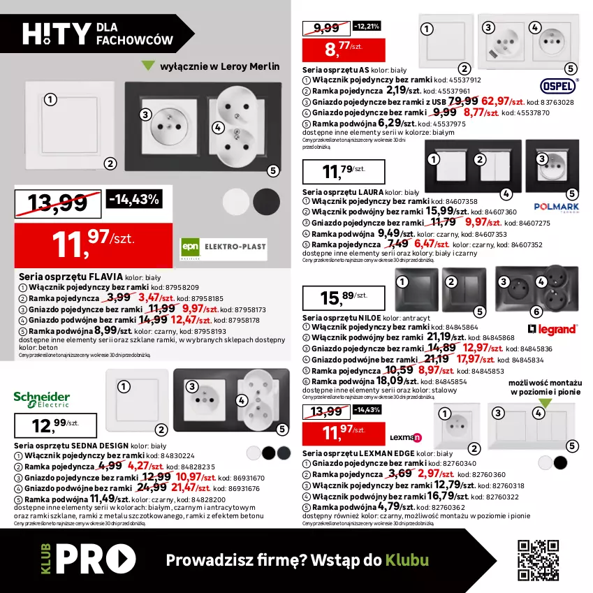 Gazetka promocyjna Leroy Merlin - Gazetka Leroy Merlin - ważna 14.08 do 24.09.2024 - strona 14 - produkty: Gniazdo podwójne, Gniazdo pojedyncze, Gra, Laur, LG, Ramka, Ser, Włącznik podwójny, Włącznik pojedynczy