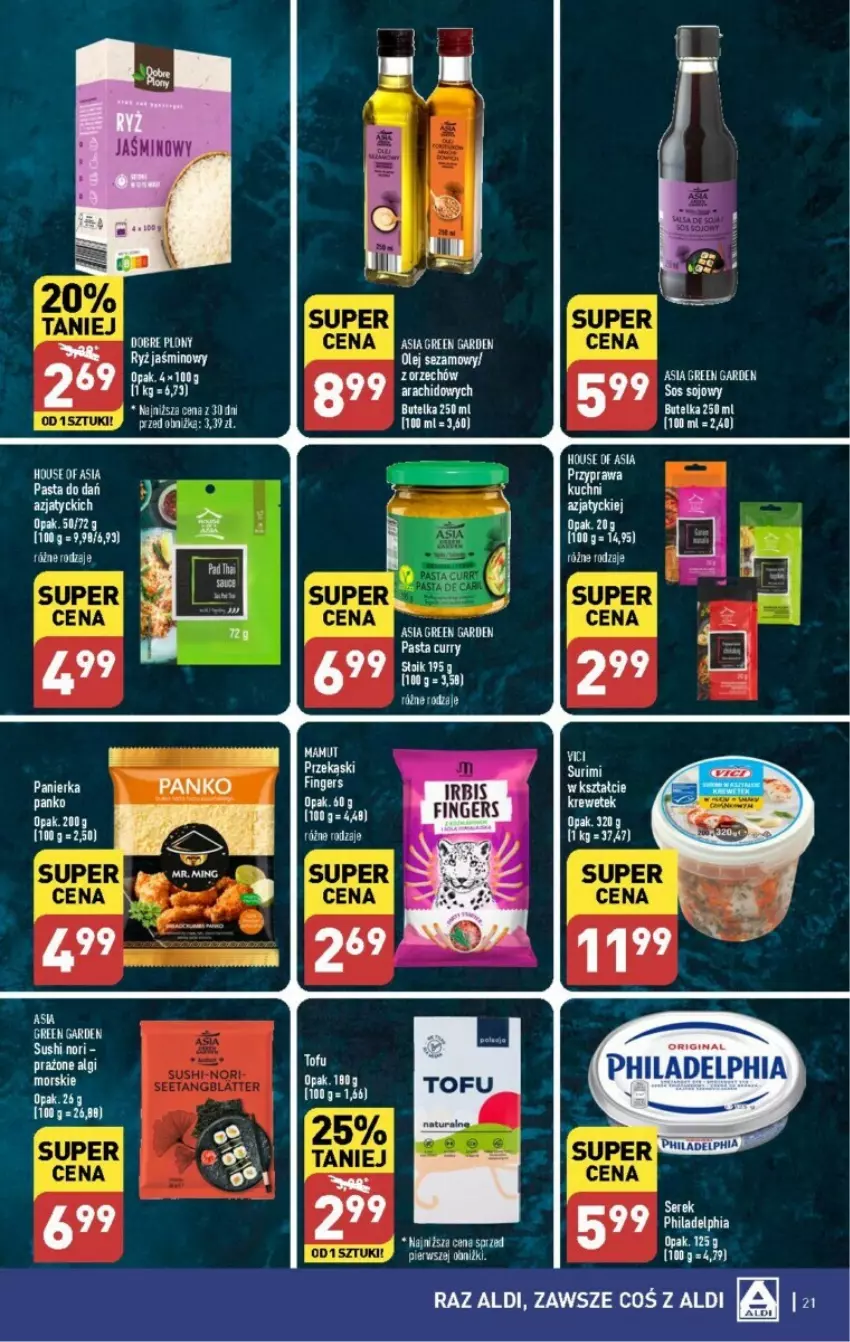 Gazetka promocyjna Aldi - ważna 15.01 do 21.01.2024 - strona 14 - produkty: House of Asia, LG, Olej, Olej sezamowy, Ryż, Sezam, Sos, Sos sojowy, Surimi, Sushi