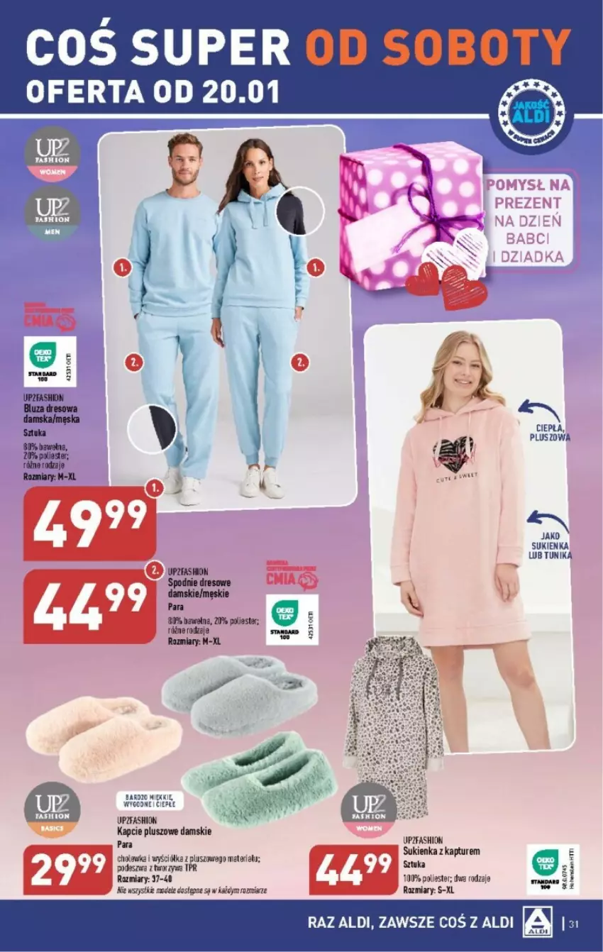 Gazetka promocyjna Aldi - ważna 15.01 do 21.01.2024 - strona 25 - produkty: Fa, Kapcie, Sukienka