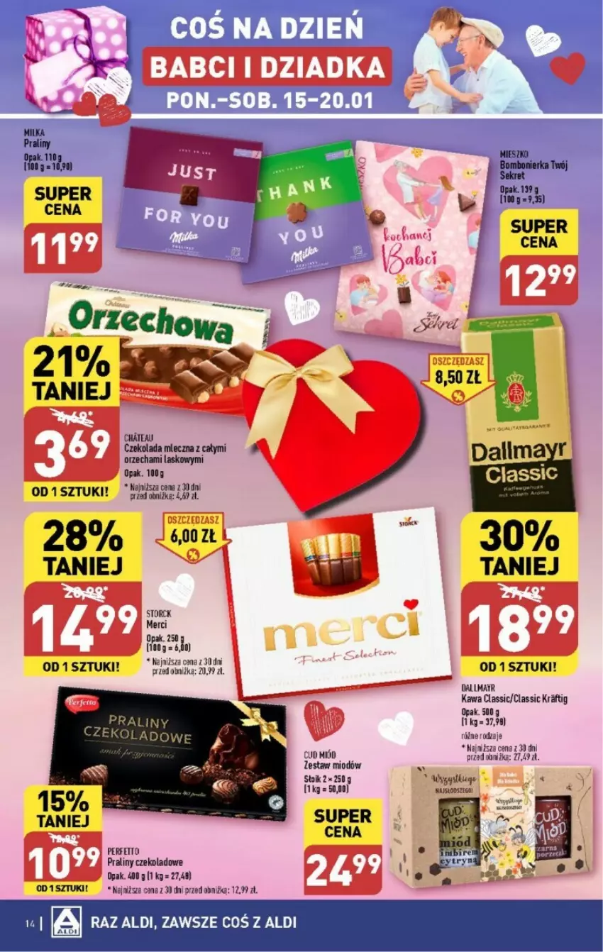 Gazetka promocyjna Aldi - ważna 15.01 do 21.01.2024 - strona 6 - produkty: Dallmayr, Kawa, Merci, Praliny