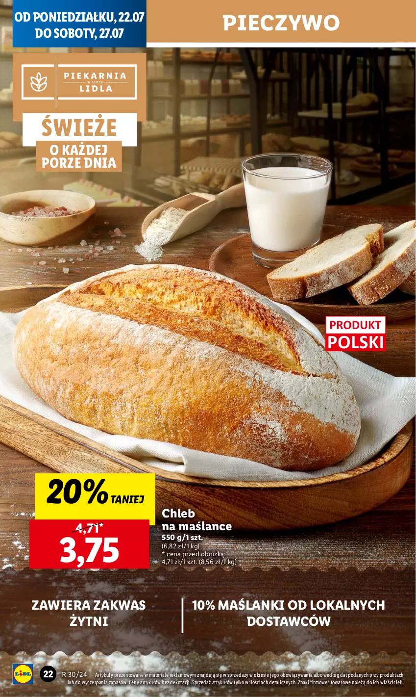 Gazetka promocyjna Lidl - GAZETKA - ważna 22.07 do 24.07.2024 - strona 24 - produkty: Chleb, Lanki, Piec, Pieczywo, Por