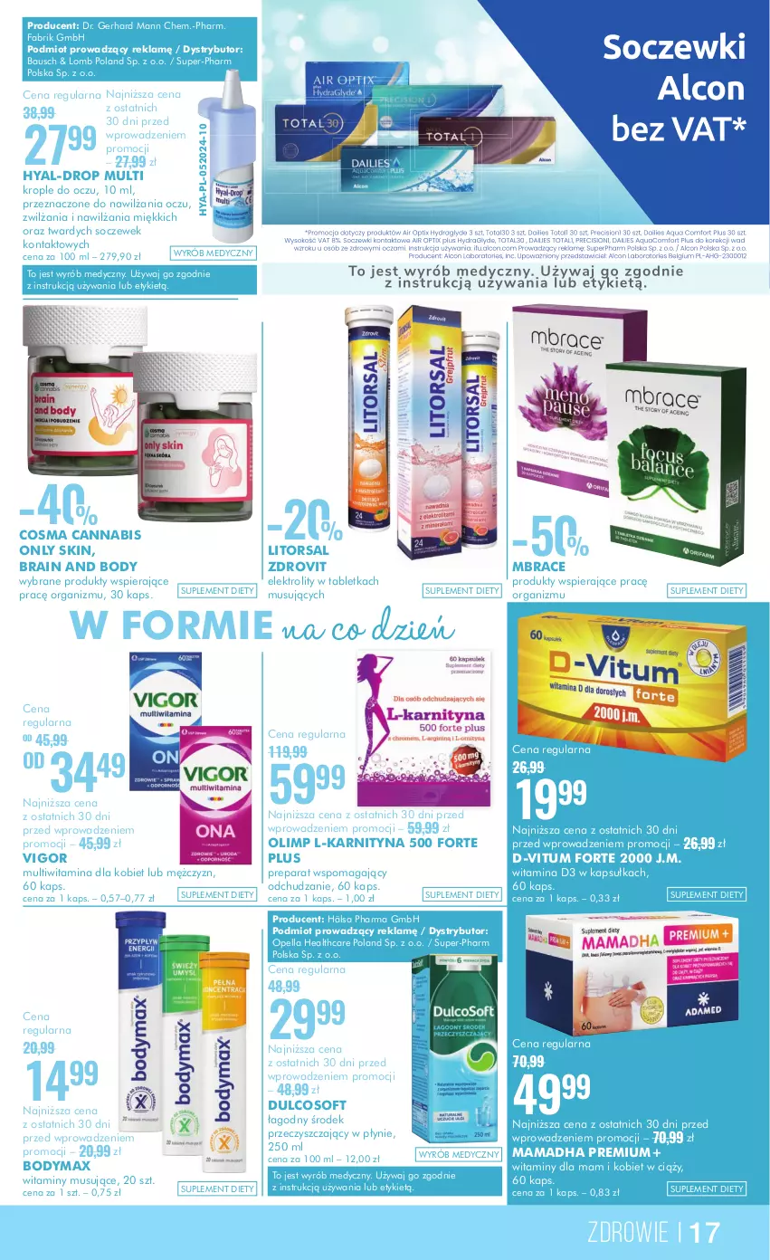 Gazetka promocyjna Super Pharm - Gazetka - ważna 29.05 do 12.06.2024 - strona 17 - produkty: Body, Bodymax, D-Vitum, Fa, Krople do oczu, Mus, Suplement diety, Tablet, Zdrowie