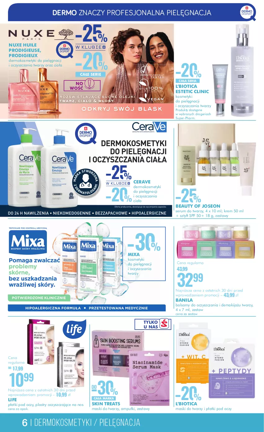 Gazetka promocyjna Super Pharm - Gazetka - ważna 29.05 do 12.06.2024 - strona 6 - produkty: Body, CeraVe, Clin, Flora, HP, Kosmetyki do pielęgnacji, Makijaż, Mixa, Nuxe, Rum, Ser, Serum, Serum do twarzy