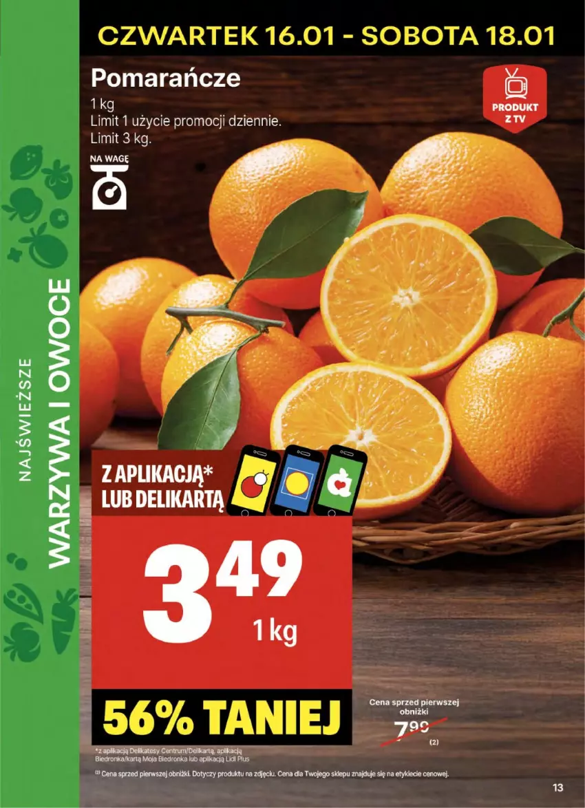 Gazetka promocyjna Delikatesy Centrum - NOWA GAZETKA Delikatesy Centrum od 16 stycznia! 16-22.01.2025 - ważna 16.01 do 22.01.2025 - strona 13 - produkty: Dron, Owoce, Pomarańcze, Rum, Warzywa, Warzywa i owoce