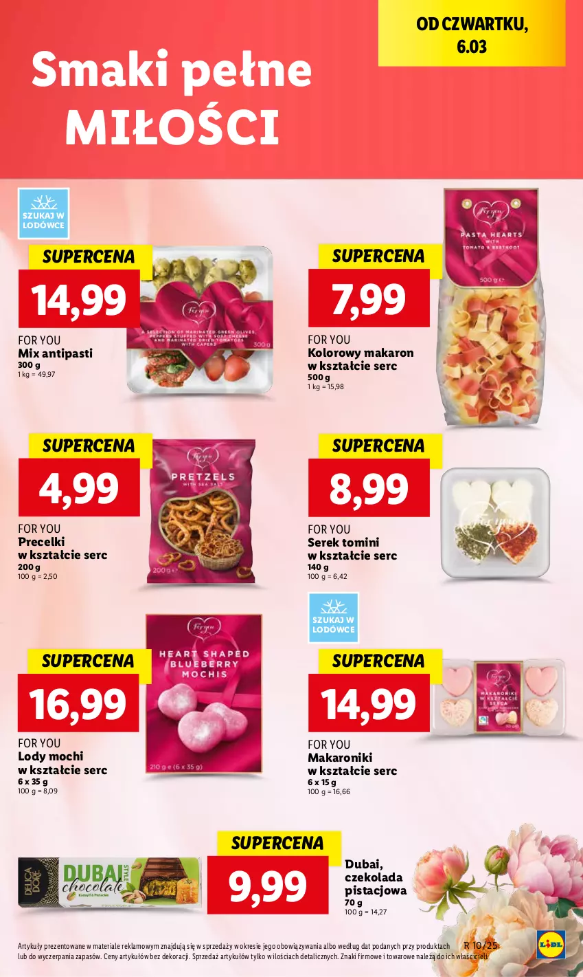 Gazetka promocyjna Lidl - GAZETKA - ważna 06.03 do 08.03.2025 - strona 13 - produkty: Czekolada, Lody, Makaron, Precelki, Ser, Serek