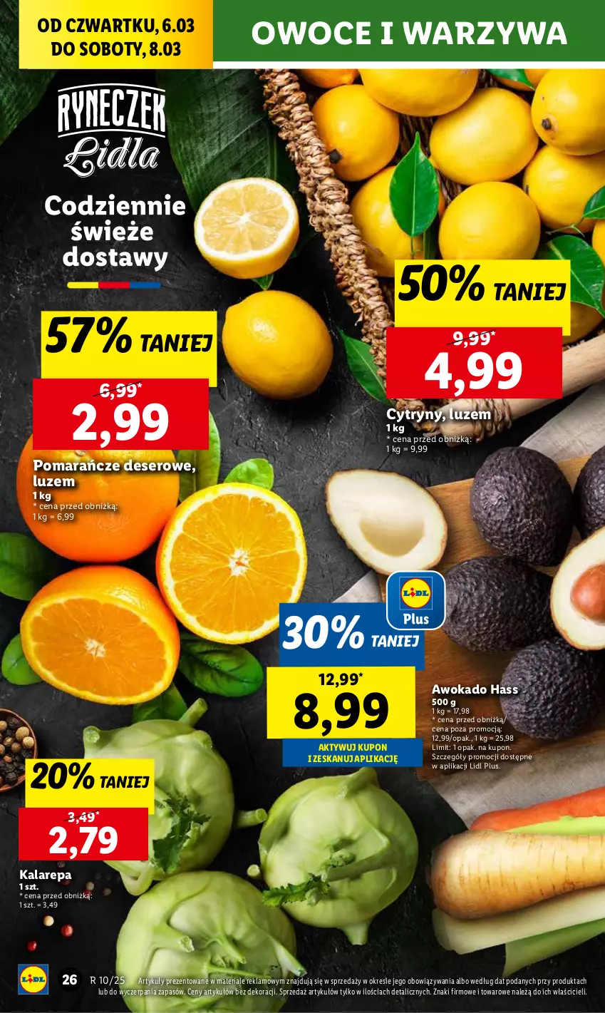 Gazetka promocyjna Lidl - GAZETKA - ważna 06.03 do 08.03.2025 - strona 32 - produkty: Cytryny, Deser, Owoce, Pomarańcze, Ser, Warzywa