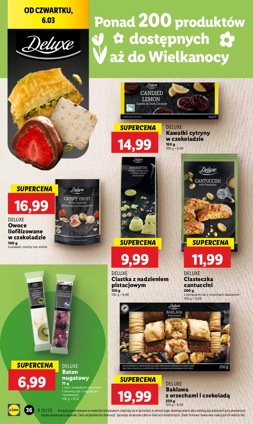 Gazetka promocyjna Lidl - GAZETKA - ważna 06.03 do 08.03.2025 - strona 42 - produkty: Baton, Borówka, Ciastka, Cytryny, Kawa, Kiwi, Maliny, Owoce, Truskawki