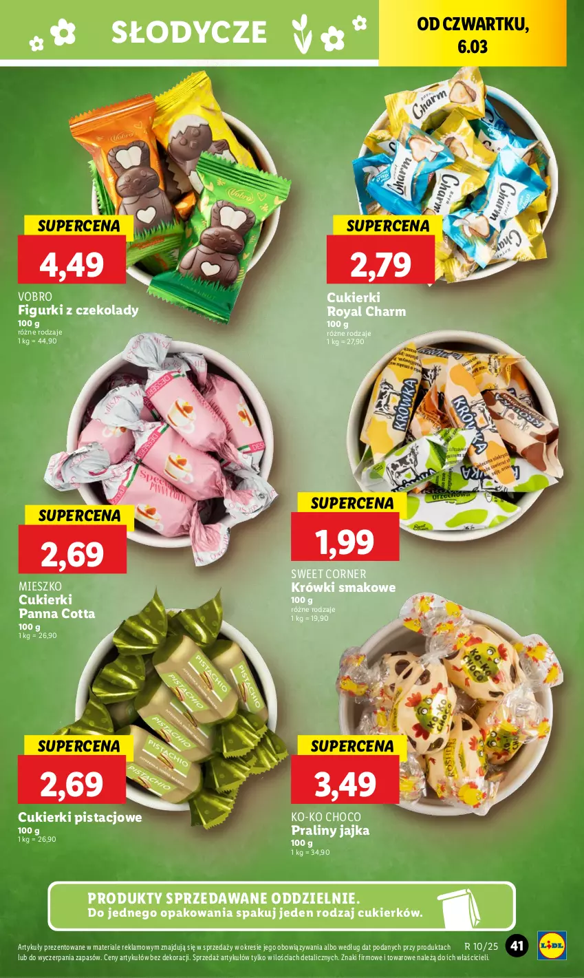 Gazetka promocyjna Lidl - GAZETKA - ważna 06.03 do 08.03.2025 - strona 47 - produkty: Cukier, Cukierki, Panna cotta, Praliny