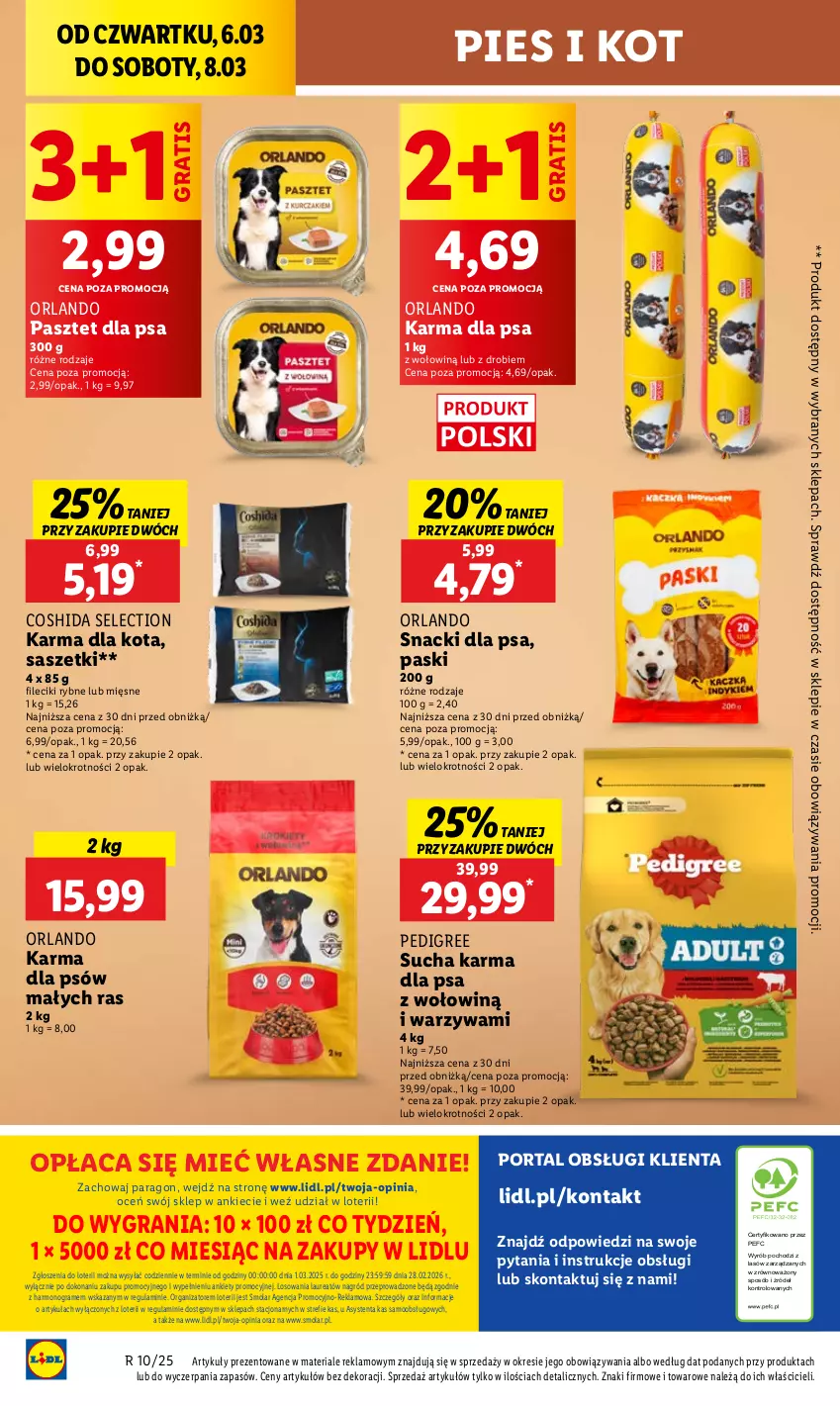 Gazetka promocyjna Lidl - GAZETKA - ważna 06.03 do 08.03.2025 - strona 62 - produkty: Gra, Laur, Mola, Pasztet, Pedigree, Por, Portal, Sucha karma, Warzywa