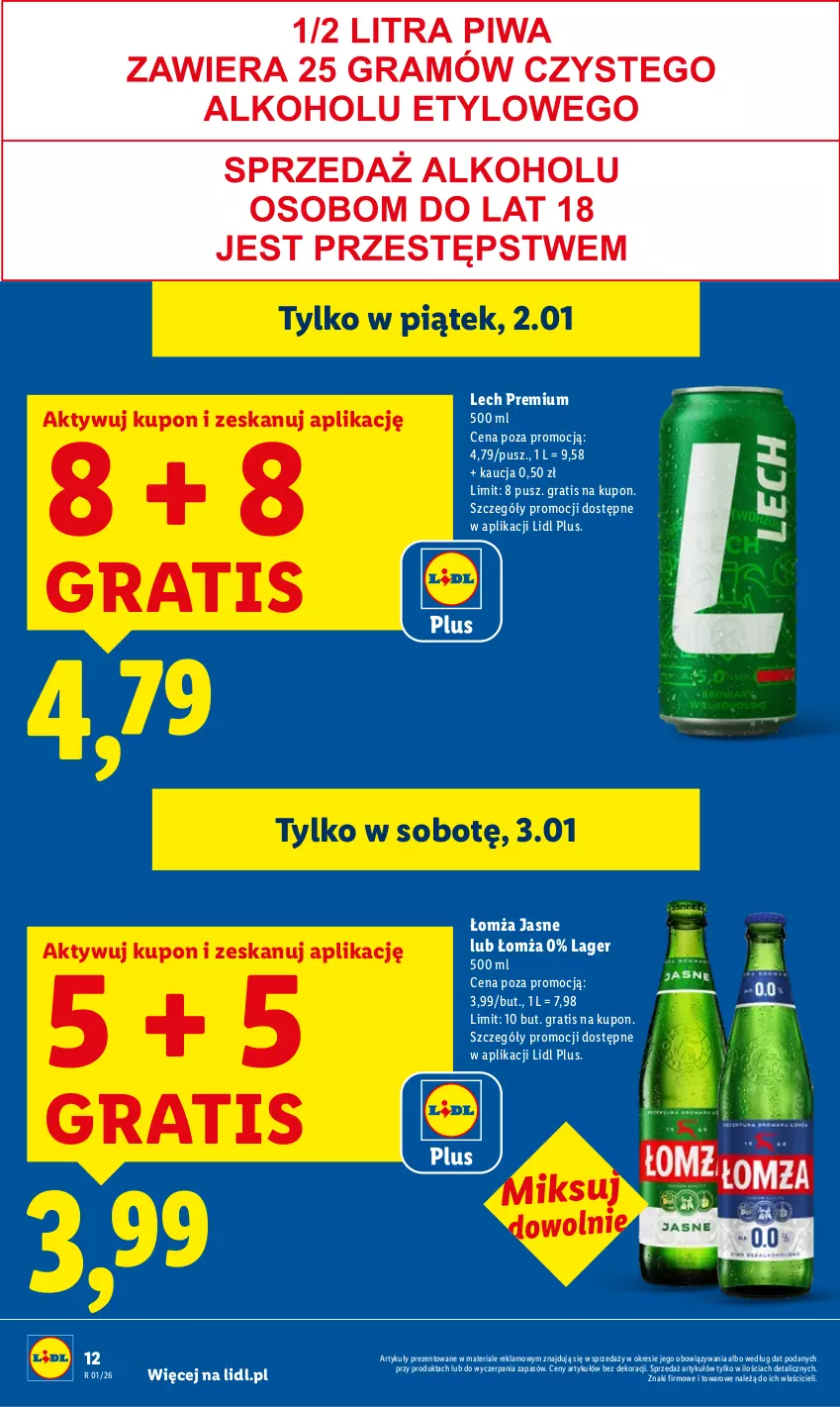 Gazetka promocyjna Lidl - GAZETKA - ważna 02.01 do 03.01.2026 - strona 12 - produkty: Gra, Lech Premium