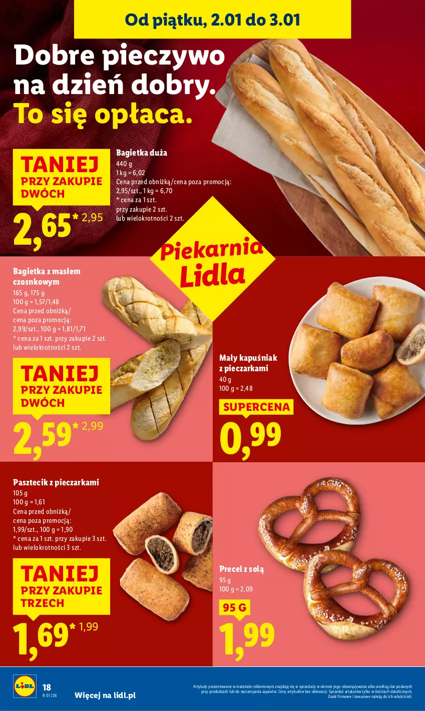 Gazetka promocyjna Lidl - GAZETKA - ważna 02.01 do 03.01.2026 - strona 20 - produkty: Bagietka, Pasztecik z pieczarkami, Piec, Pieczarka, Pieczywo