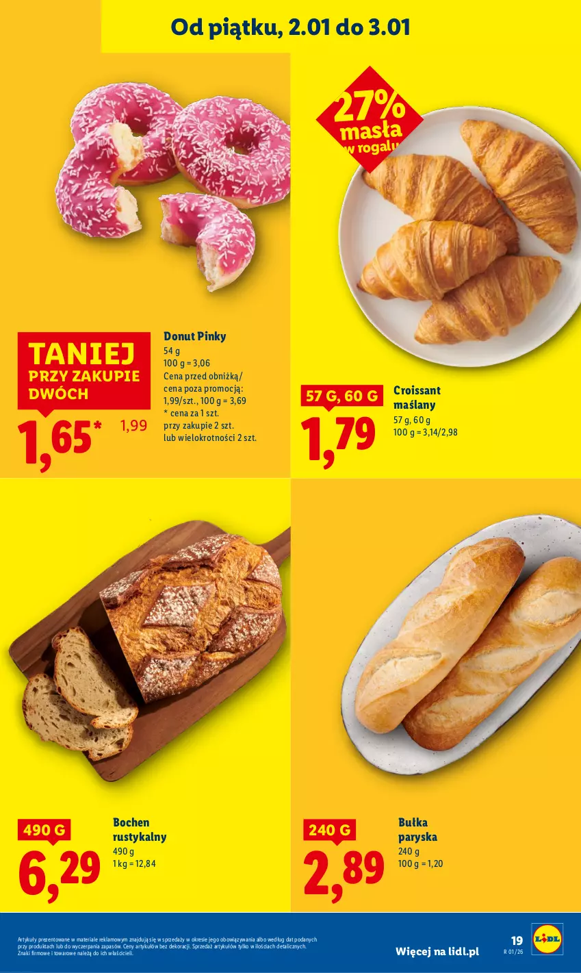 Gazetka promocyjna Lidl - GAZETKA - ważna 02.01 do 03.01.2026 - strona 21 - produkty: Bułka, Croissant, Donut, Rogal, Rust