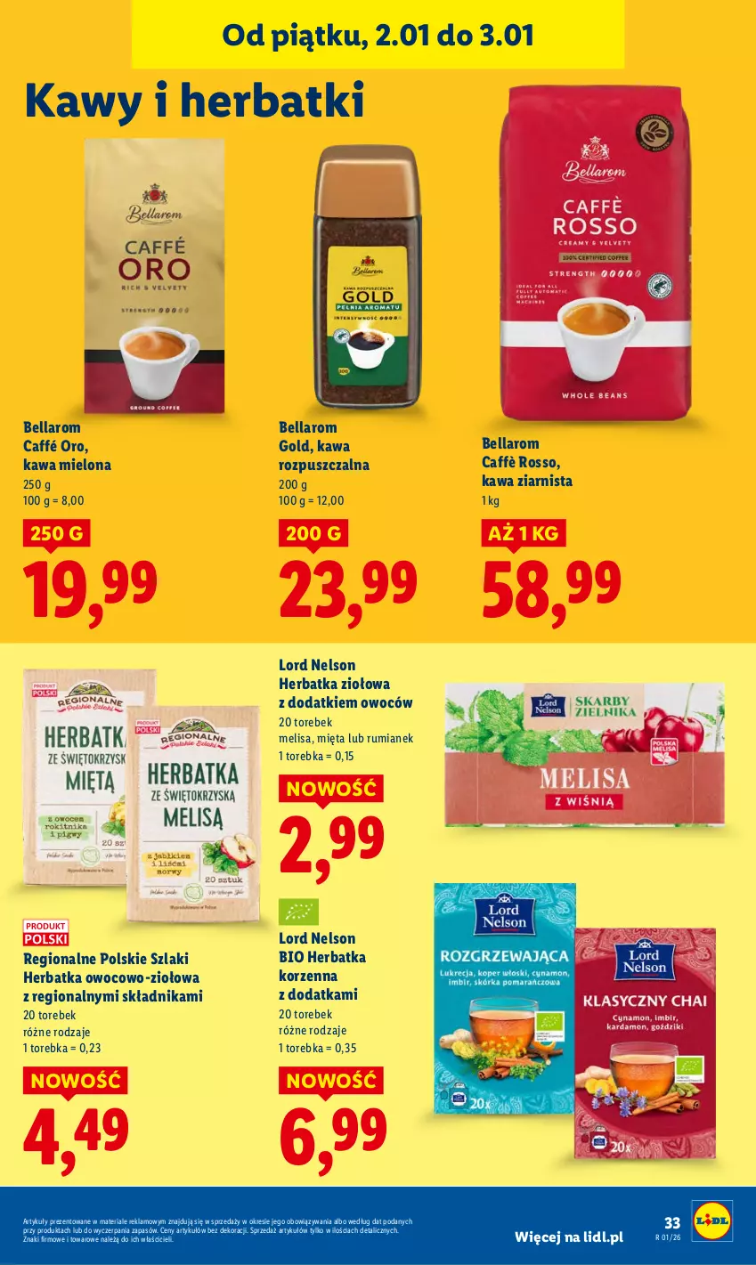 Gazetka promocyjna Lidl - GAZETKA - ważna 02.01 do 03.01.2026 - strona 35 - produkty: Bell, Bella, Kawa, Kawa mielona, Kawa rozpuszczalna, Kawa ziarnista, Mięta, Rum, Torebka