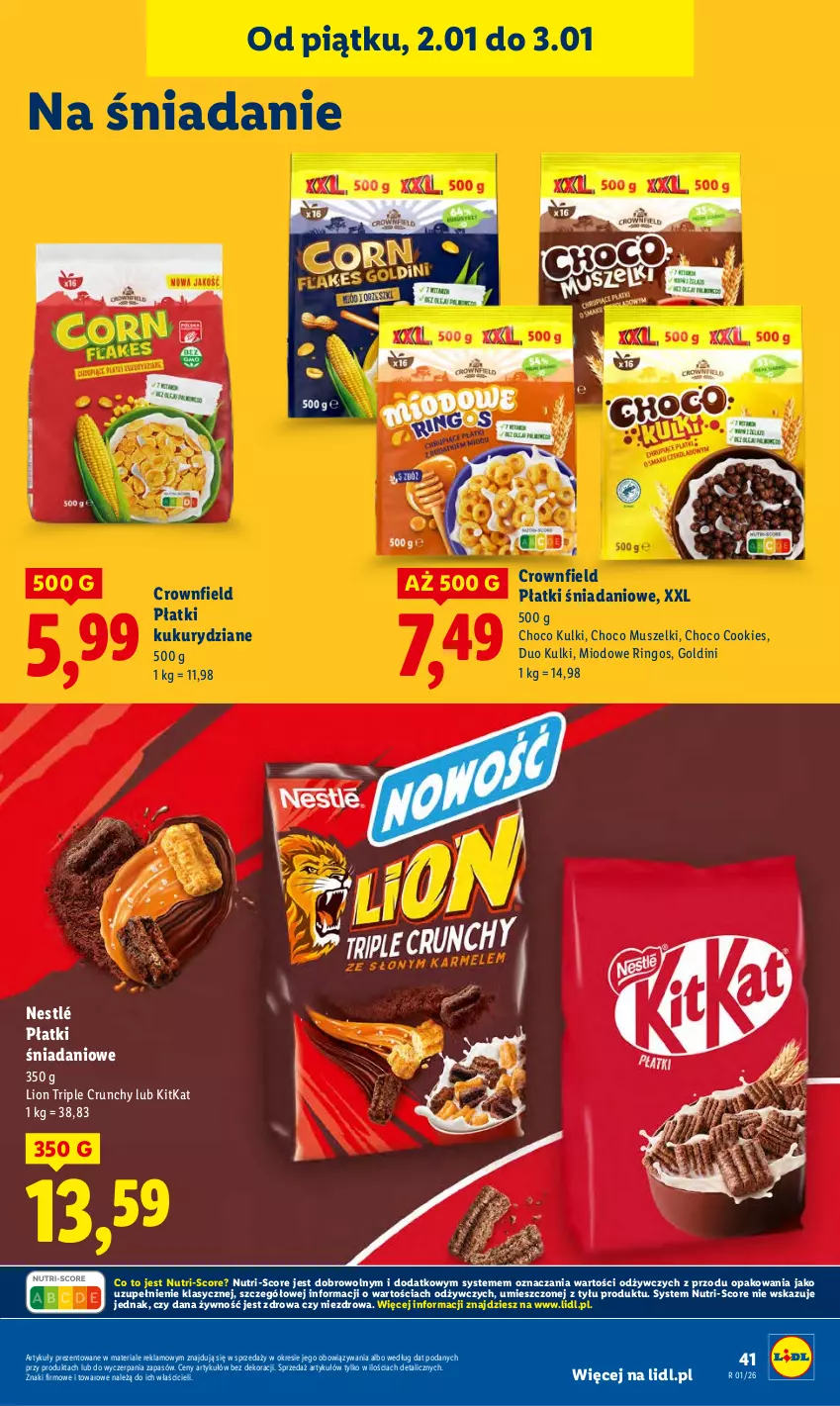 Gazetka promocyjna Lidl - GAZETKA - ważna 02.01 do 03.01.2026 - strona 43 - produkty: Danio, Lion, Mus, Nestlé