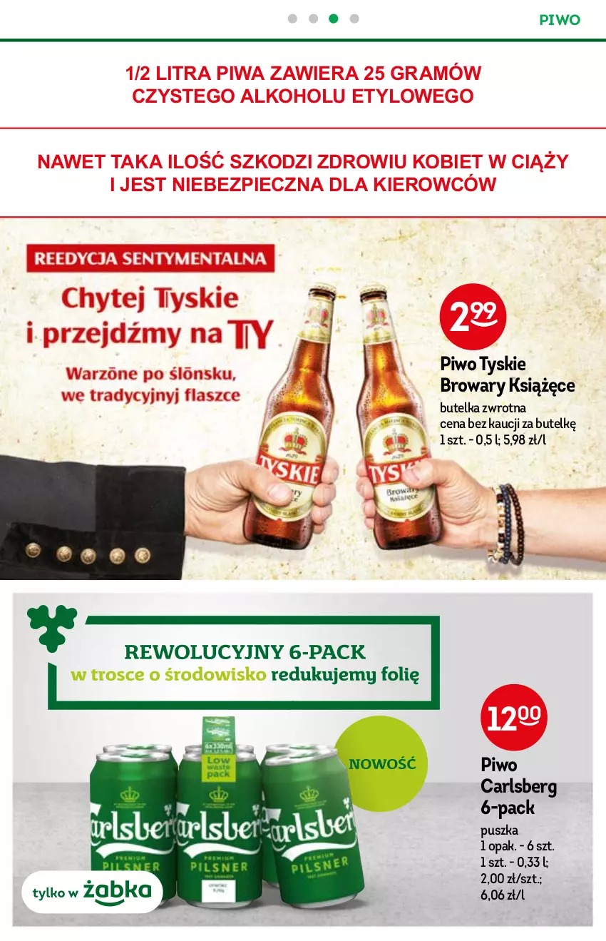 Gazetka promocyjna Żabka - ważna 03.11 do 09.11.2021 - strona 18 - produkty: Carlsberg, Gra, Książęce, Piec, Piwa, Piwo, Tyskie