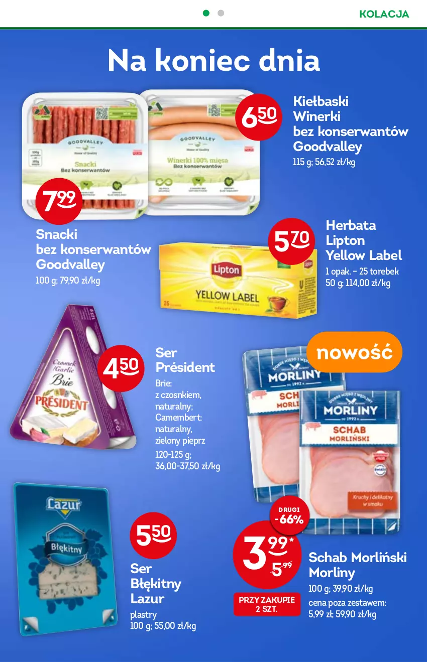 Gazetka promocyjna Żabka - ważna 03.11 do 09.11.2021 - strona 47 - produkty: Brie, Camembert, Herbata, Lazur, Lipton, Morliny, Pieprz, Président, Ser