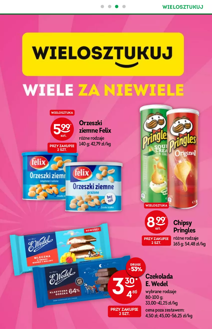 Gazetka promocyjna Żabka - ważna 03.11 do 09.11.2021 - strona 8 - produkty: Chipsy, Czekolada, E. Wedel, Felix, Orzeszki, Orzeszki ziemne, Pringles