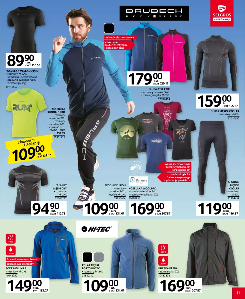 Gazetka promocyjna Selgros - Katalog Tekstylia - ważna 02.03 do 15.03.2023 - strona 11 - produkty: Bluza, Fusion, Hi-Tec, Kosz, Koszulka, Kurtka, Por, Spodnie, T-shirt, Wełna