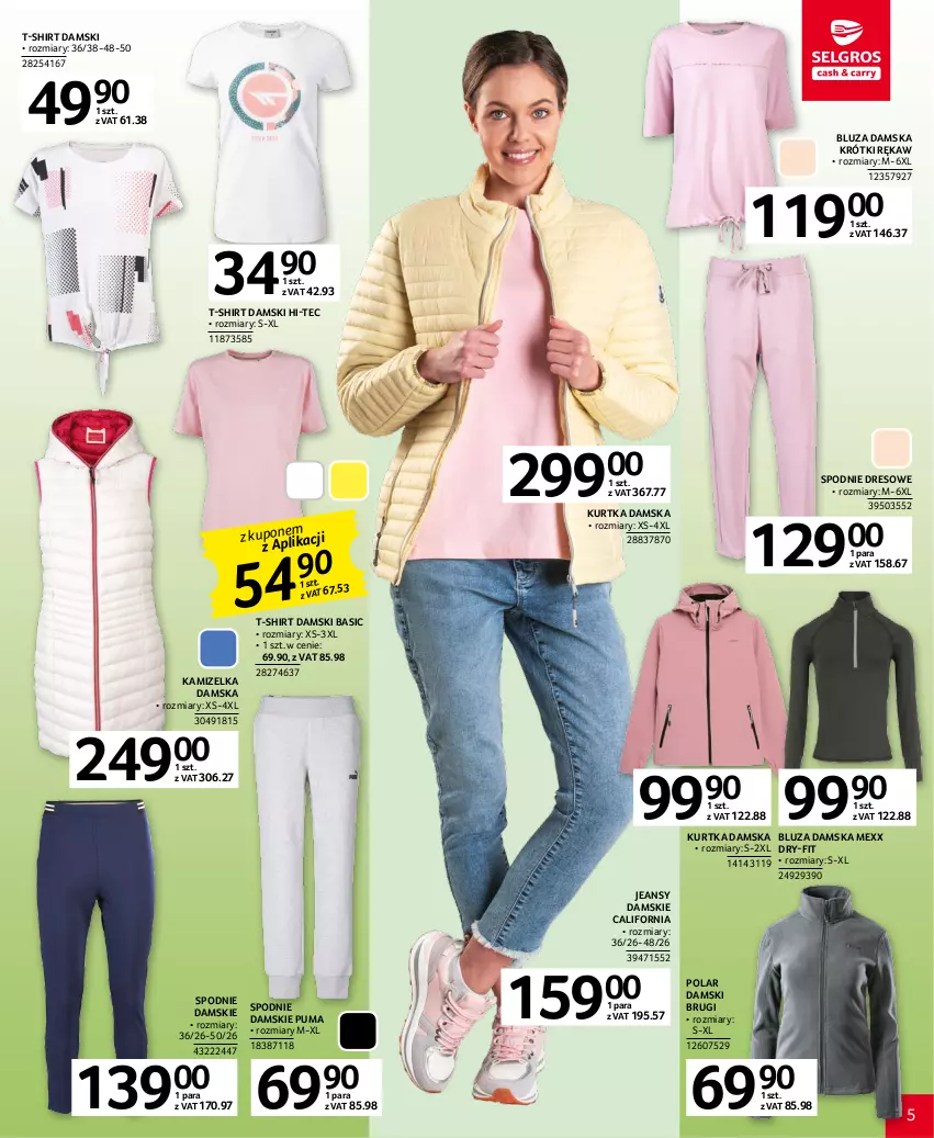 Gazetka promocyjna Selgros - Katalog Tekstylia - ważna 02.03 do 15.03.2023 - strona 5 - produkty: Bluza, Brugi, Dres, Hi-Tec, Kamizelka, Kurtka, Mexx, Puma, Spodnie, Spodnie dresowe, T-shirt