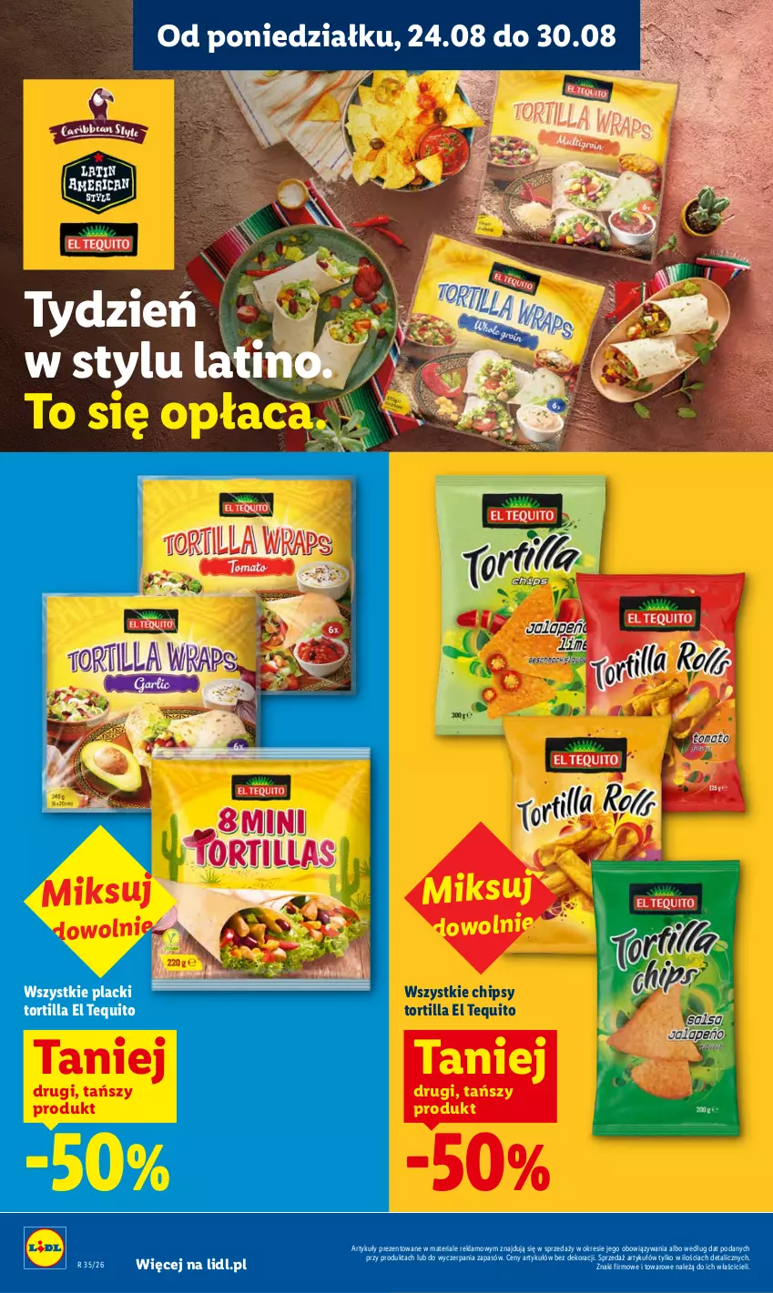Gazetka promocyjna Lidl - Gazetka ważna od 24.08 do 26.08 - ważna 24.08 do 26.08.2026 - strona 60 - produkty: Chipsy, Lack, Tortilla