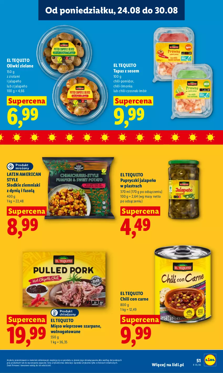 Gazetka promocyjna Lidl - Gazetka ważna od 24.08 do 26.08 - ważna 24.08 do 26.08.2026 - strona 63 - produkty: Czosnek, Dynią, Fa, Imbir, Limonka, Mięso, Mięso wieprzowe, Oliwki, Oliwki zielone, Sos, Ziemniaki