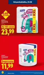 Gazetka promocyjna Lidl - Gazetka ważna od 24.08 do 26.08 - Gazetka - ważna od 26.08 do 26.08.2026 - strona 24 - produkty: Papier, Papier toaletowy, Ręcznik, Flora