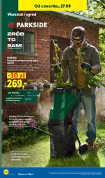 Gazetka promocyjna Lidl - Gazetka ważna od 24.08 do 26.08 - Gazetka - ważna od 26.08 do 26.08.2026 - strona 34 - produkty: Parkside, Noż, Rozdrabniacz, Torba, Ogród