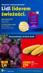 Gazetka promocyjna Lidl - Gazetka ważna od 24.08 do 26.08 - Gazetka - ważna od 26.08 do 26.08.2026 - strona 36 - produkty: Warzywa, Laur, Buraki, Owoce, Kukurydza