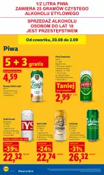 Gazetka promocyjna Lidl - Gazetka ważna od 24.08 do 26.08 - Gazetka - ważna od 26.08 do 26.08.2026 - strona 76 - produkty: Piwa, Gra, Tyskie, Perła, Carlsberg, Kozel