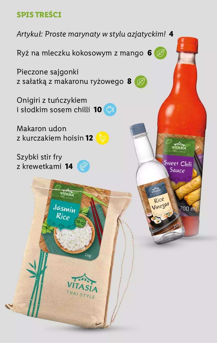 Gazetka promocyjna Lidl - KATALOG VITASIA - ważna 13.06 do 19.06.2022 - strona 2 - produkty: Kokos, Kurczak, Makaron, Mango, Piec, Ryż, Sajgonki, Sałat, Sos, Tuńczyk