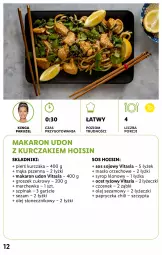 Gazetka promocyjna Lidl - KATALOG VITASIA - Gazetka - ważna od 19.06 do 19.06.2022 - strona 12 - produkty: Kurczak, Marchewka, Makaron, Sos, Ryż, Por, Ocet ryżowy, Olej sezamowy, Czosnek, Sos sojowy, Sezam, Mąka, Syrop, Olej słonecznikowy, Mąka pszenna, Masło, Olej, Ocet, Groszek, Szpinak, Masło orzechowe