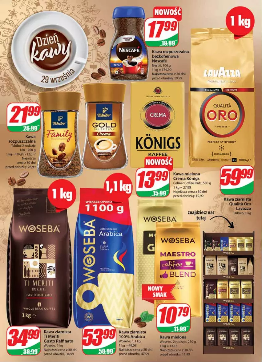 Gazetka promocyjna Dino - Gazetka 39 - ważna 27.09 do 03.10.2023 - strona 4 - produkty: BIC, Celma, Kawa, Kawa mielona, Kawa rozpuszczalna, Kawa ziarnista, Lavazza, Tchibo, Woseba