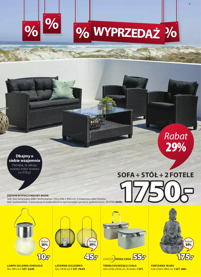 Gazetka promocyjna Jysk - Oferta tygodnia - ważna 09.06 do 22.06.2021 - strona 10 - produkty: Fa, Fotel, Krzesło, Lampa, Latarnia, Mięta, Poduszka, Sofa, Stół, Torba