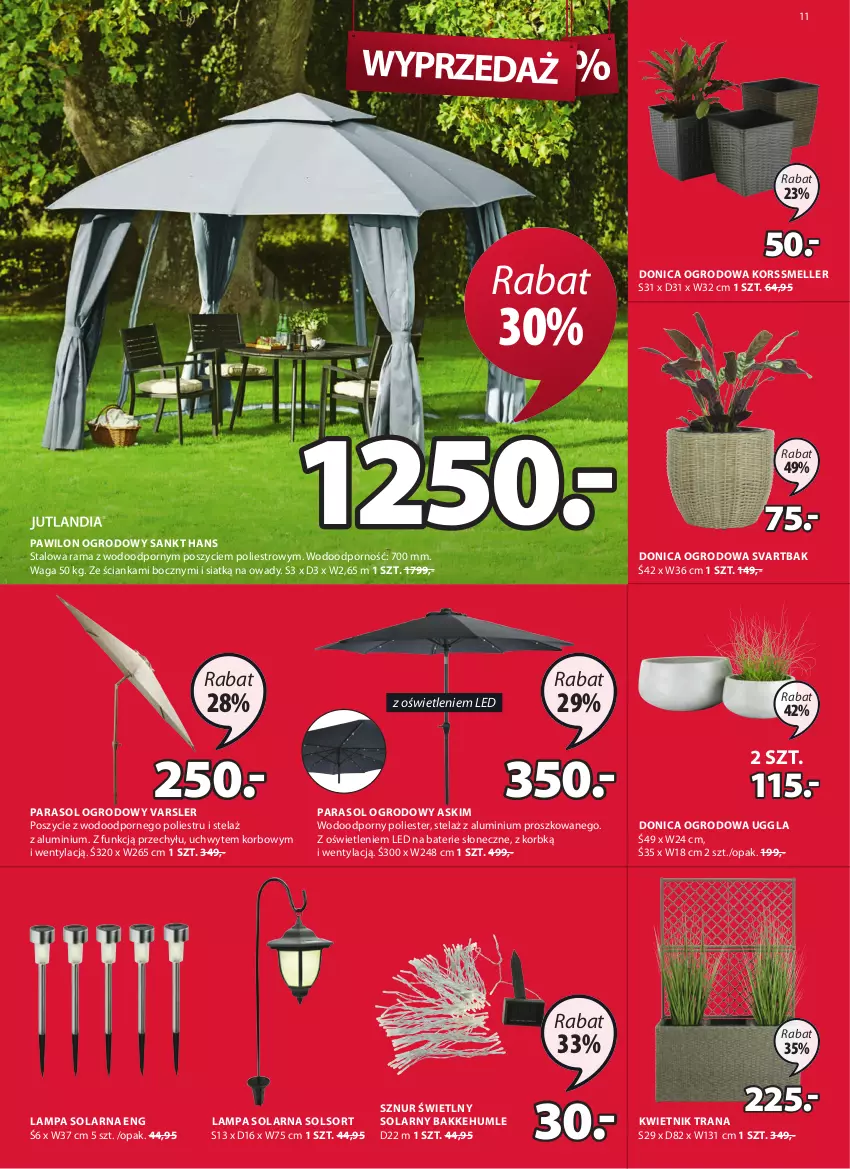 Gazetka promocyjna Jysk - Oferta tygodnia - ważna 09.06 do 22.06.2021 - strona 12 - produkty: Kwietnik, Lampa, Parasol, Por, Rama, Tran, Waga