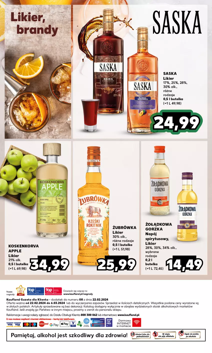 Gazetka promocyjna Kaufland - Barek Kauflandu - ważna 22.02 do 06.03.2024 - strona 16 - produkty: Likier, Mięta, Napój, Saska, Wagi