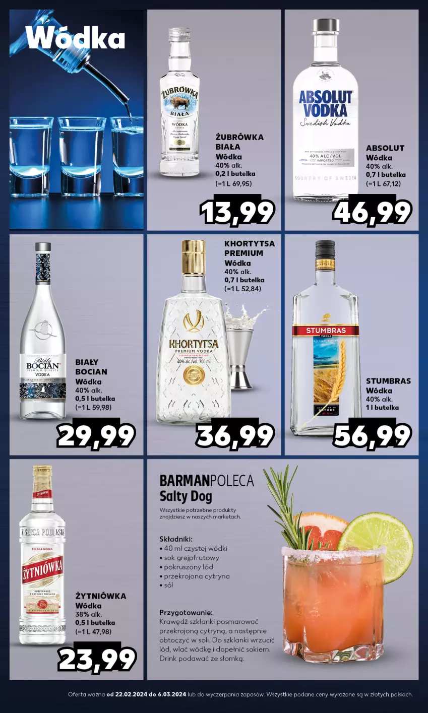 Gazetka promocyjna Kaufland - Barek Kauflandu - ważna 22.02 do 06.03.2024 - strona 2 - produkty: Absolut, Grejpfrut, Lanki, Sok, Sól, Wódka