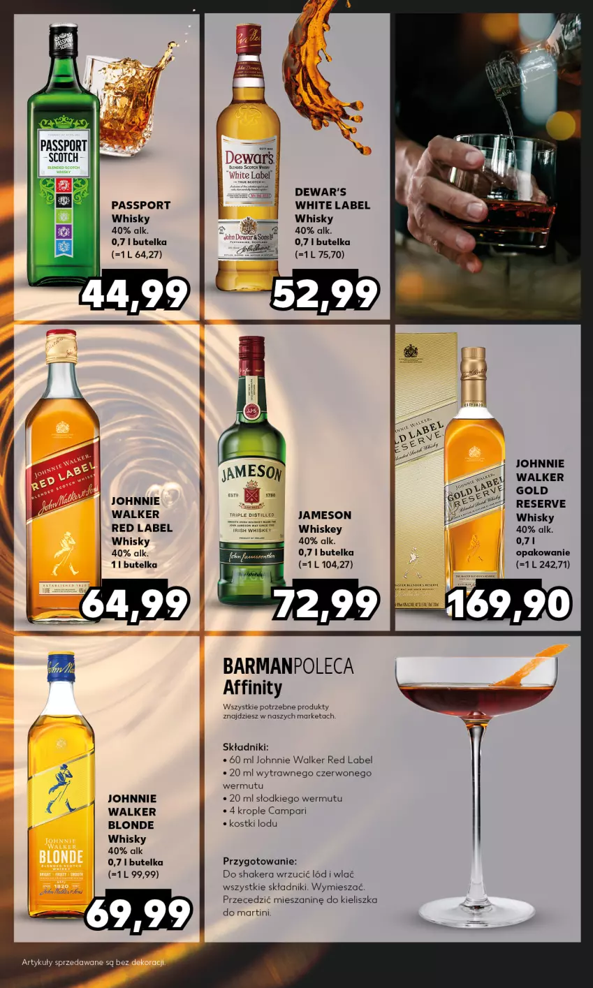 Gazetka promocyjna Kaufland - Barek Kauflandu - ważna 22.02 do 06.03.2024 - strona 5 - produkty: Jameson, Johnnie Walker, Martini, Por, Ser, Sport, Whiskey, Whisky