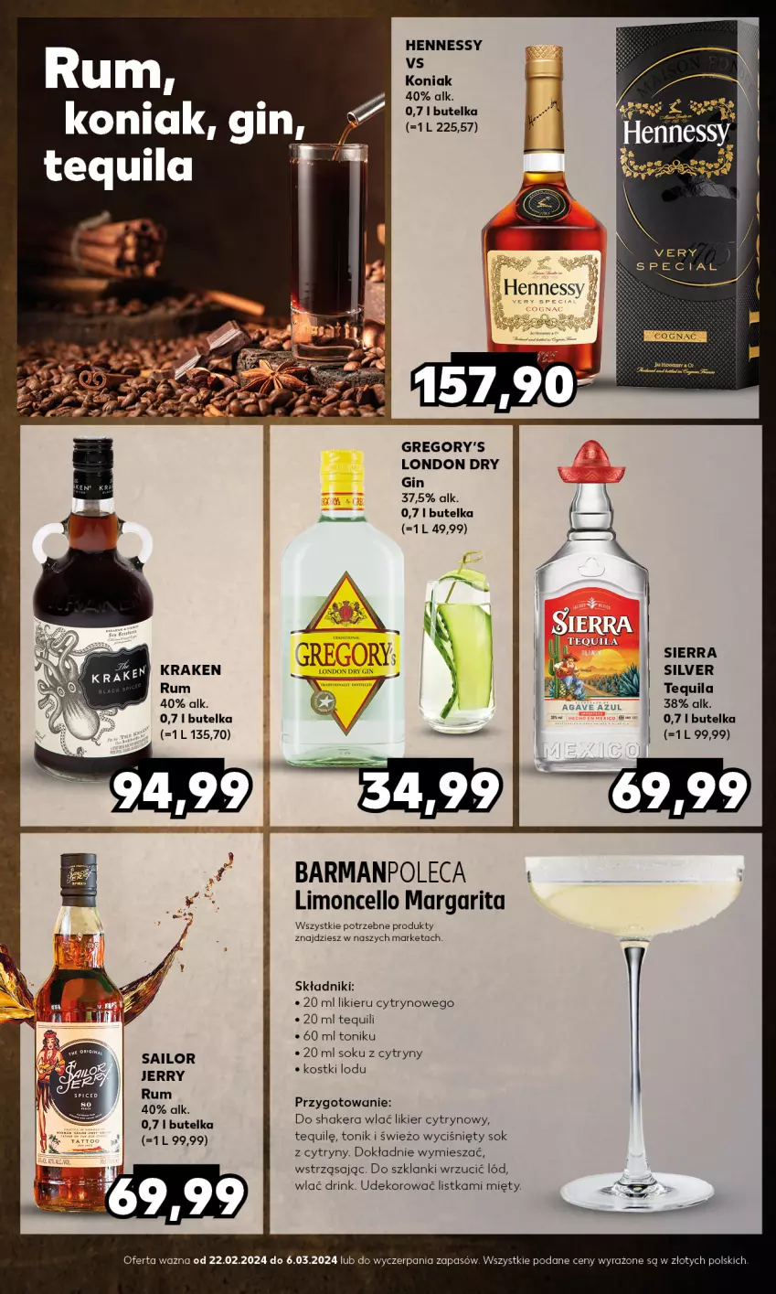 Gazetka promocyjna Kaufland - Barek Kauflandu - ważna 22.02 do 06.03.2024 - strona 6 - produkty: Cytryny, Gin, Lanki, Likier, Rum, Sok, Tequila, Tonik