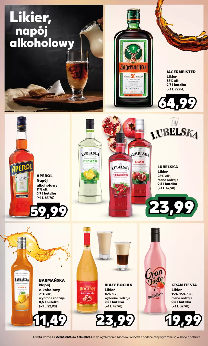 Gazetka promocyjna Kaufland - Barek Kauflandu - ważna 22.02 do 06.03.2024 - strona 8 - produkty: Aperol, Biały Bocian, Gra, Jagermeister, LG, Likier, Napój