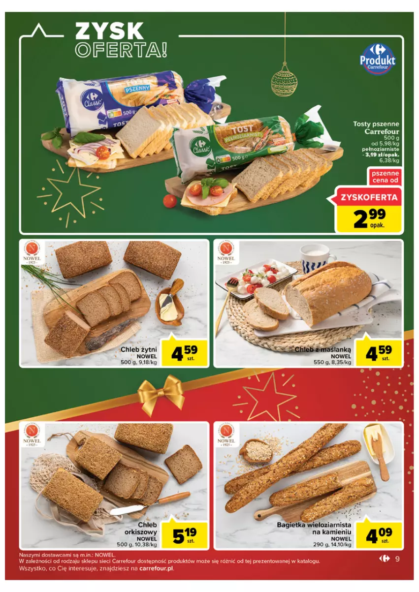 Gazetka promocyjna Carrefour - Gazetka Carrefour - ważna 06.12 do 11.12.2022 - strona 9 - produkty: Bagietka, Chleb