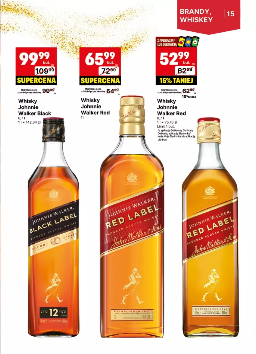 Gazetka promocyjna Delikatesy Centrum - DeliBarek DC51-DC52 - ważna 16.12 do 31.12.2024 - strona 15 - produkty: Dron, Johnnie Walker, Lack, Rum, Whisky