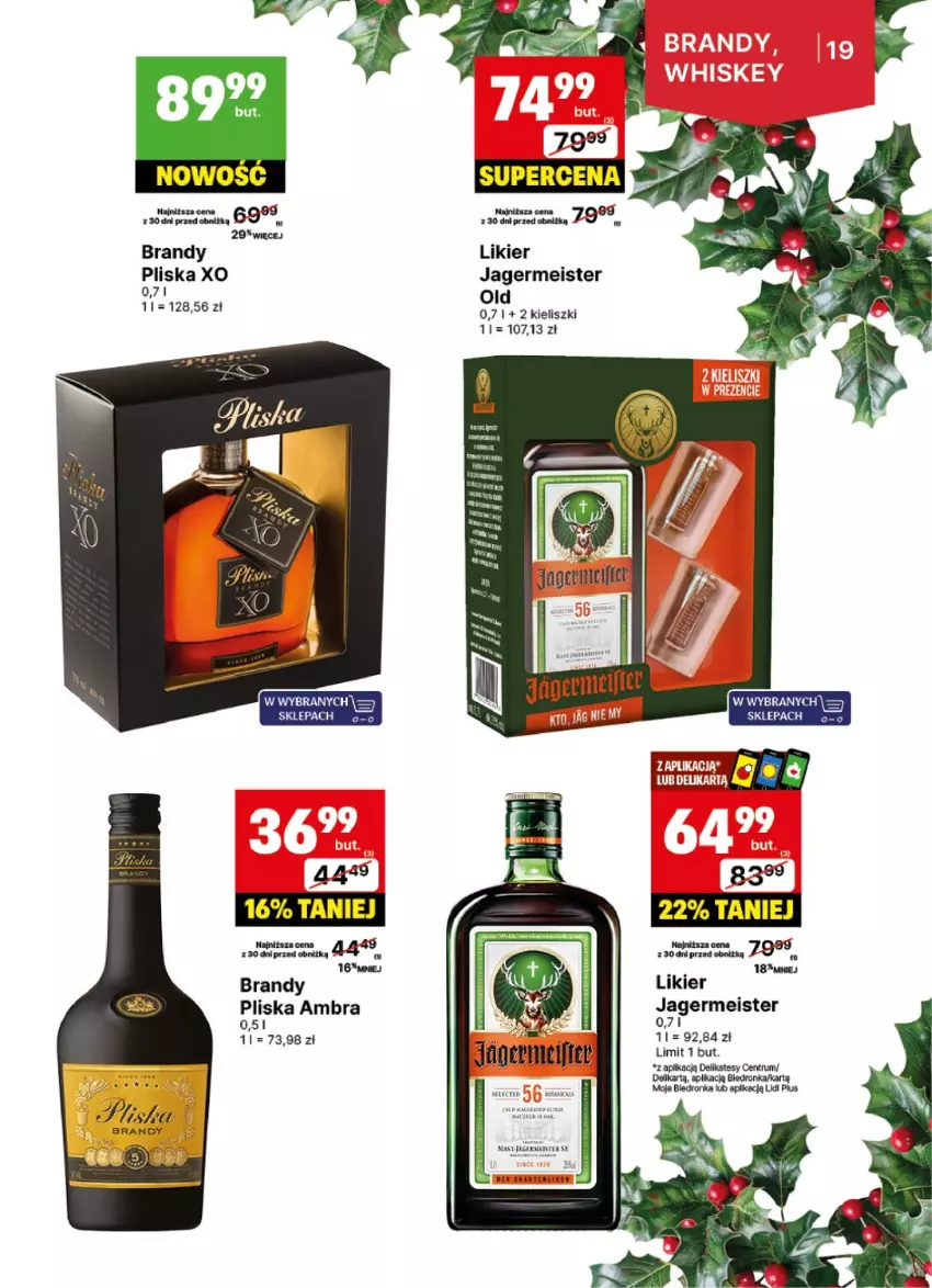 Gazetka promocyjna Delikatesy Centrum - DeliBarek DC51-DC52 - ważna 16.12 do 31.12.2024 - strona 19 - produkty: Brandy, Cif, Dron, Jagermeister, Likier, Pliska, Rum