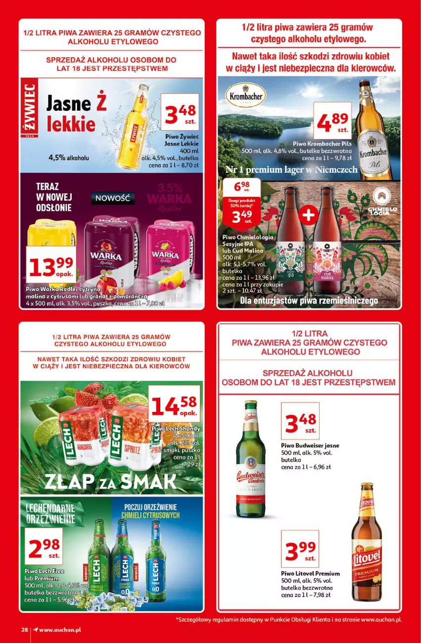 Gazetka promocyjna Auchan - Kultowe Marki Hipermarkety - ważna 04.06 do 11.06.2021 - strona 28 - produkty: Piwo, Ser, Tera