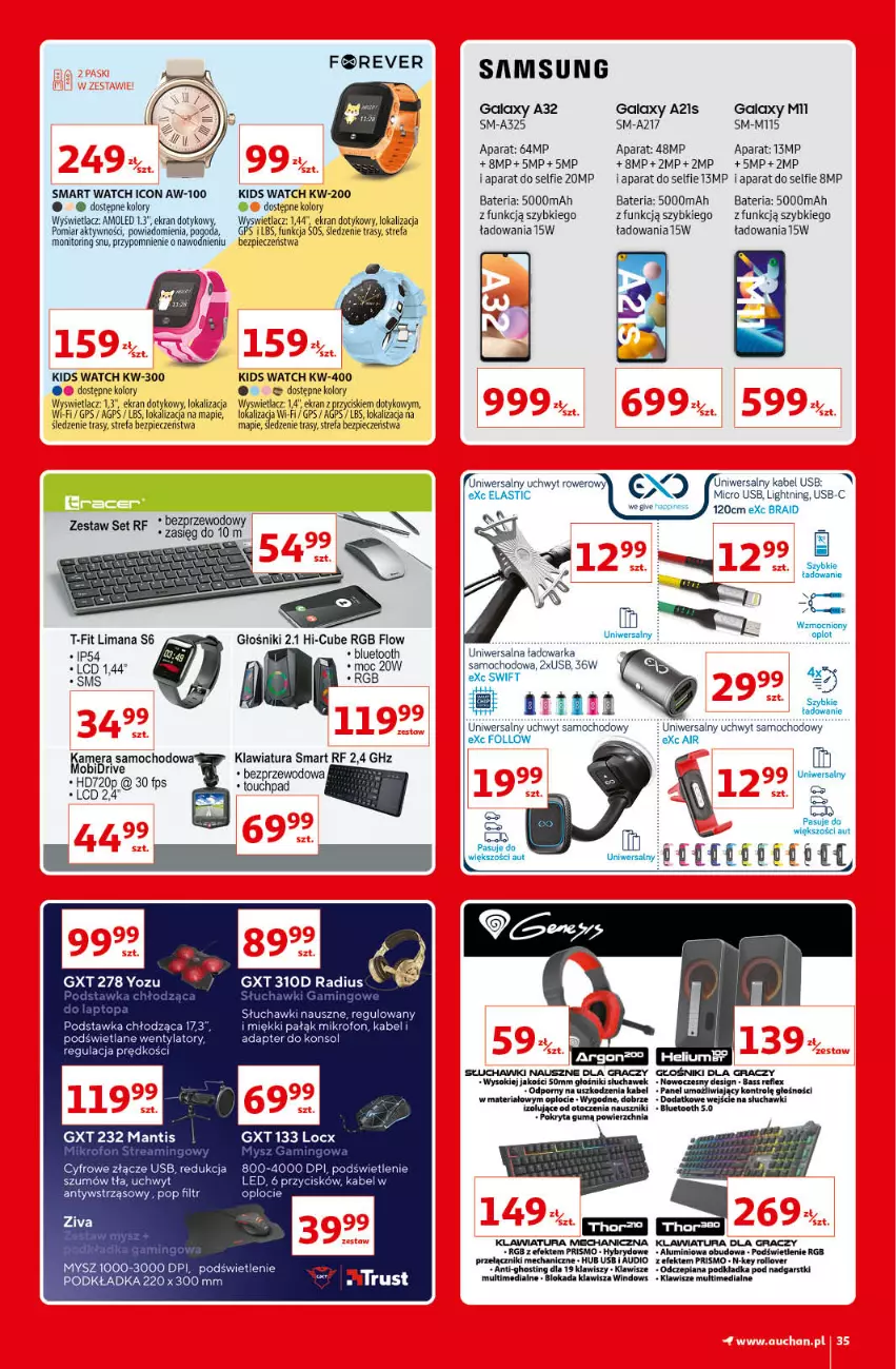 Gazetka promocyjna Auchan - Kultowe Marki Hipermarkety - ważna 04.06 do 11.06.2021 - strona 35 - produkty: Amol, Bateria, Fa, Gala, Głośnik, Gra, HP, Kabel USB, Klawiatura, LG, Monitor, Mysz, Piec, Podkład, Podkładka, Por, Rower, Samsung, Słuchawki, Sok, Warka